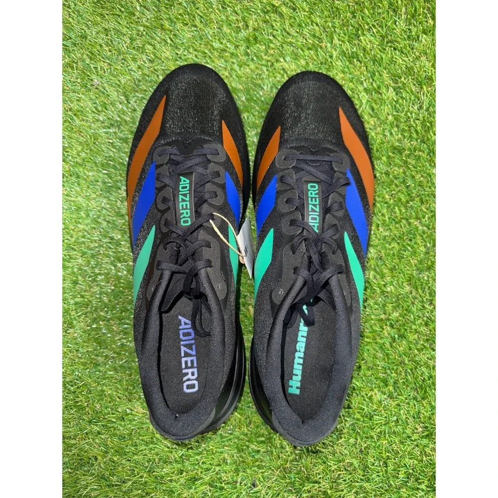 Men's 13.5 Adidas Adizero Evo SL Pharrell HumanRace Running Shoes Black KI3392